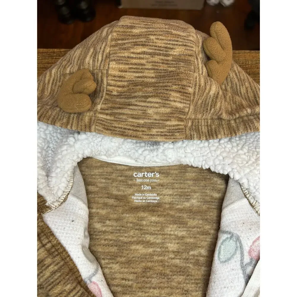 CARTER’S Boy’s Just One You Reindeer Christmas Outfit / Size: 12 Months
